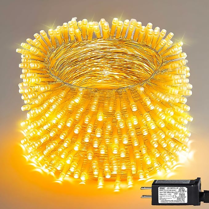 Dazzle Bright Christmas String Lights, 100 FT 300 LED Connectable Waterproof by DazzleBright