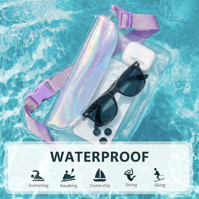 2-Pack IP68 Waterproof Phone Pouch & Fanny Pack:Waterproof Phone Case Fits - Image 6