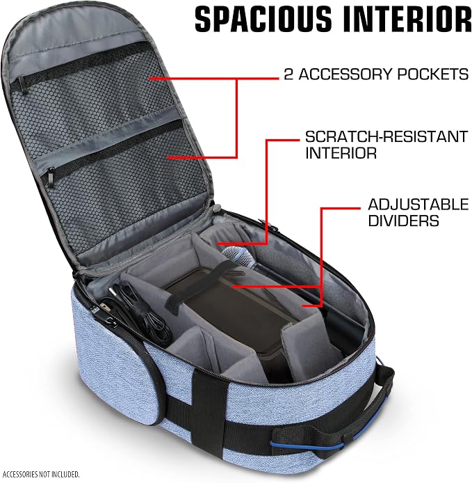 USA Gear Audio Equipment Backpack Fits Audio-Technica System 10, Shure BLX4 - Image 4