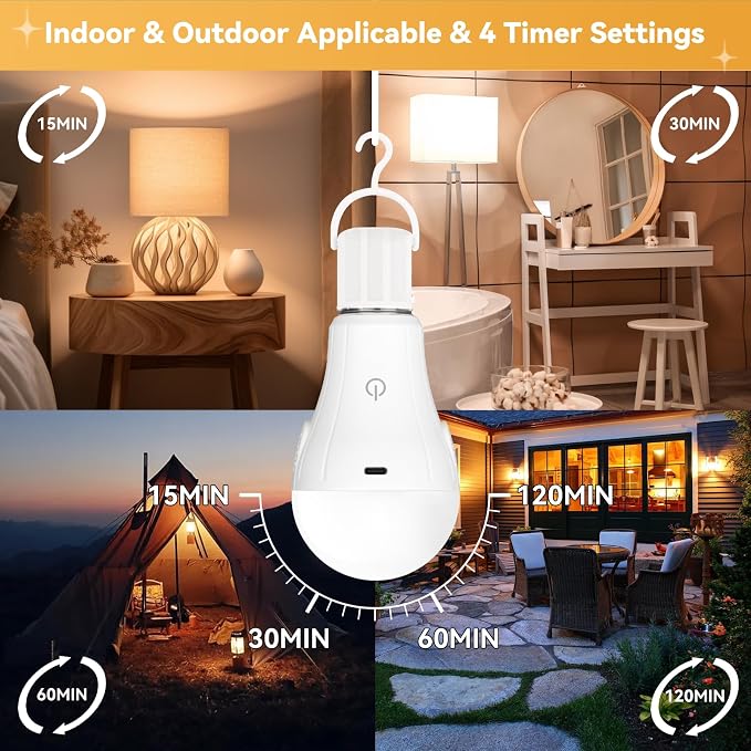 Neporal MagicGlow Rechargeable Solar Light Bulbs - Image 6