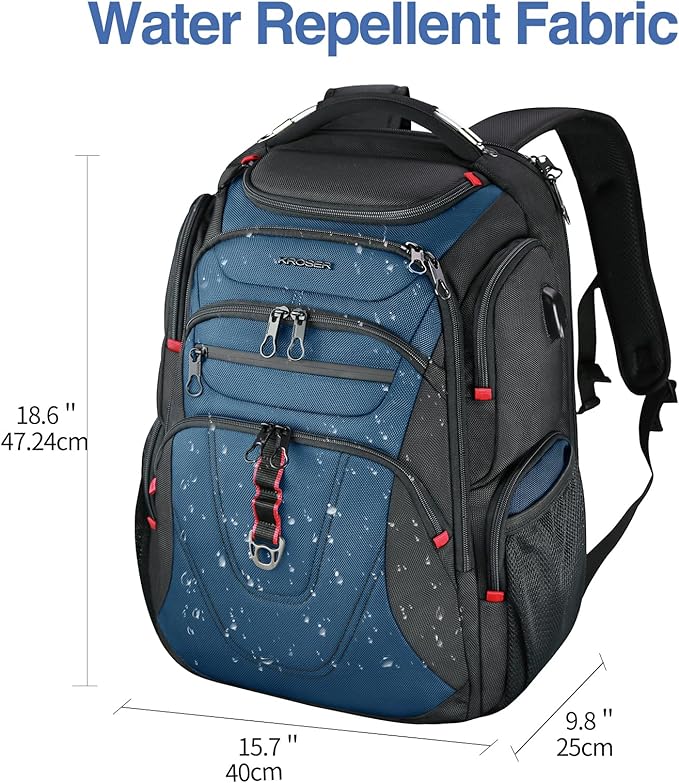 KROSER Friendly Travel Laptop Backpack 17.3 inch XXXL Gaming Backpack - Image 2