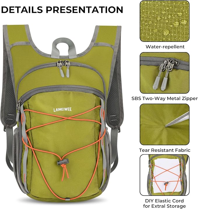 13L Small Hiking Backpack for Women Men, Lightweight Foldable Day pack - Image 4