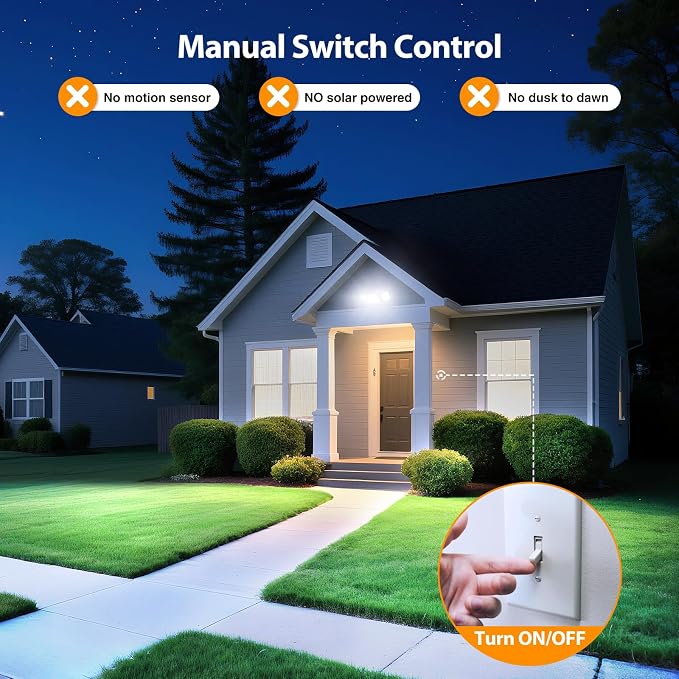 Onforu 3 Packs 75W Flood Lights Outdoor, 7000LM Brightness Security Lights - Image 8