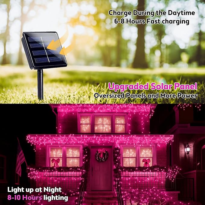 Extra-Long 144FT Solar String Lights - Image 2