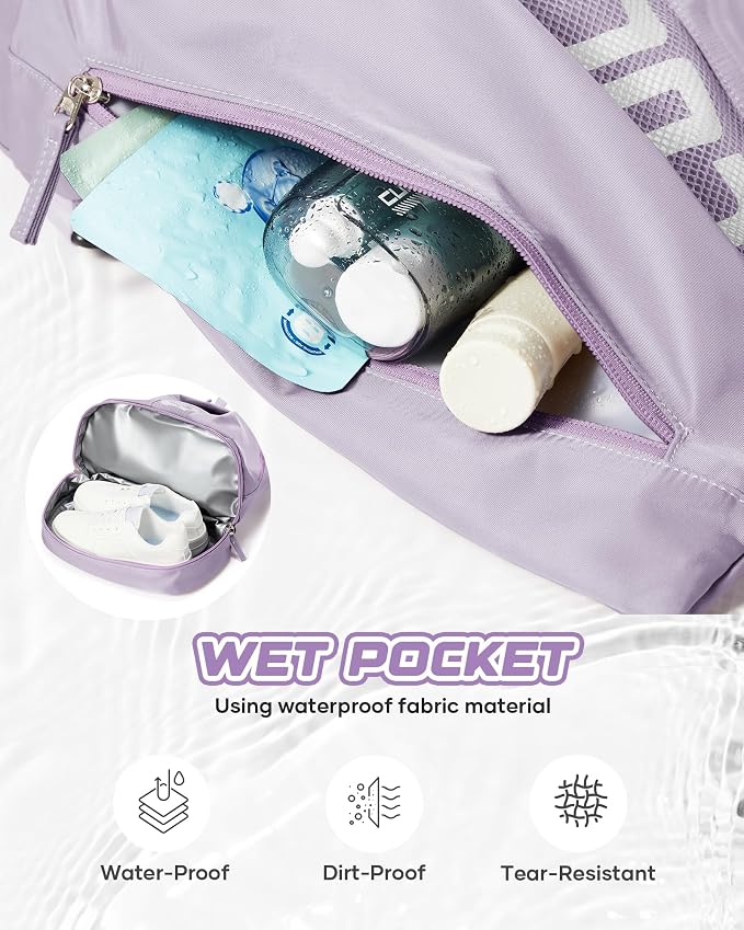 Gym Backpack for Women with Shoe Compartment, Sport Backpack Casual Daypack for - Image 2