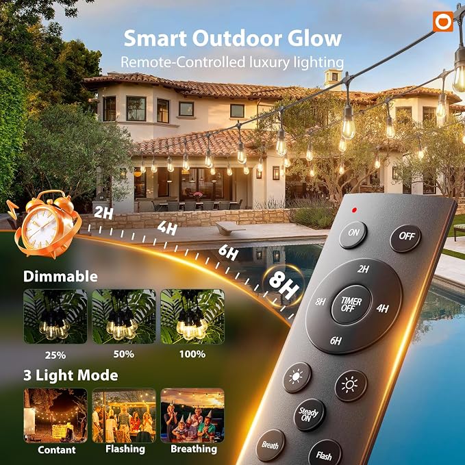 addlon 200FT Outdoor String Lights LED - Image 2