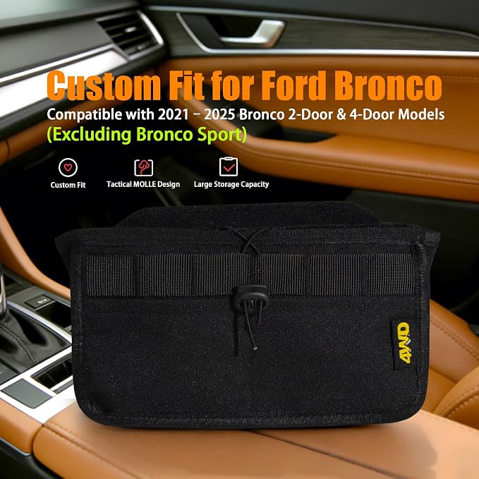 Seat Back Storage Bag for Ford Bronco 2021-2025, MOLLE Tactical Organizer for - Image 7