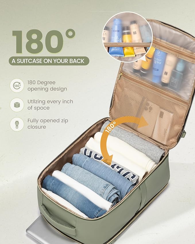 LOVEVOOK Travel Backpack Carry on Flight Approved 40L, Waterproof TSA Travel - Image 3