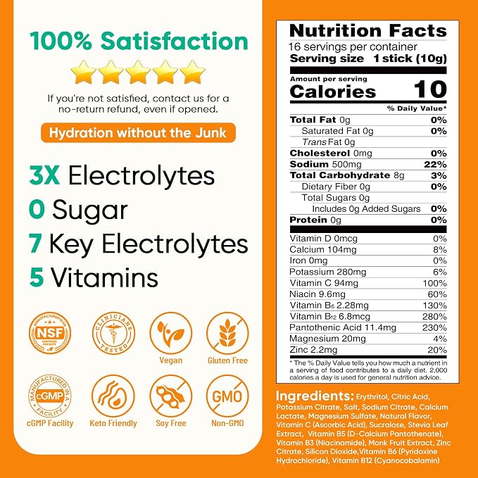 Venture Pal Sugar Free Electrolytes Powder Packets - Image 7