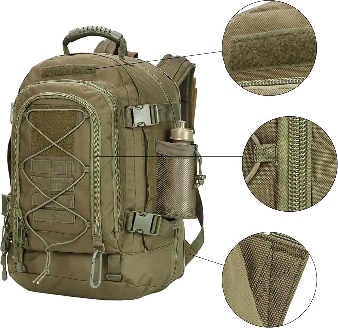 Large Military Bug Out Bag 3 Day Pack Expandable Backpack Army Daypack - Image 8