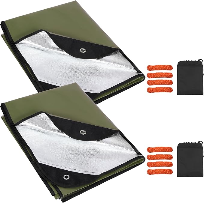 RedSwing 2 Pack Heavy Duty Waterproof Emergency Thermal Tarp, Insulated by RedSwing