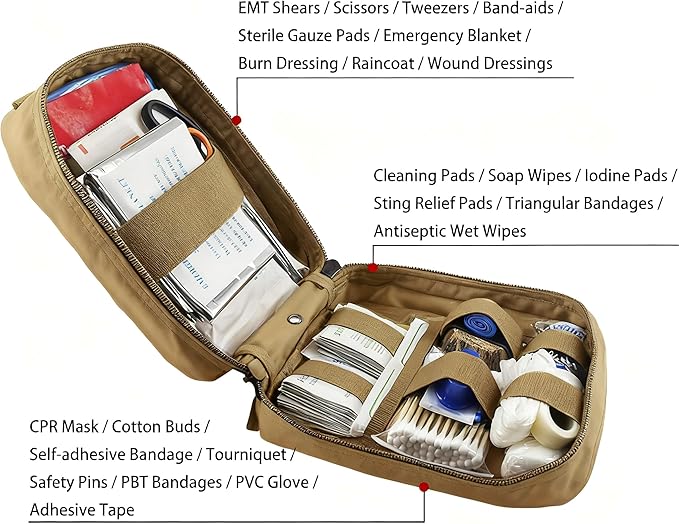 Carlebben EMT Pouch MOLLE Ifak Pouch Tactical MOLLE Medical First Aid Kit - Image 4