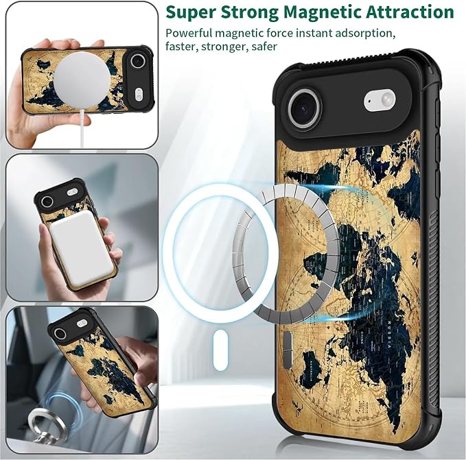 for iPhone 17 Air Case, for MagSafe Graphic Design for Girl Boy Soft Silicone - Image 2