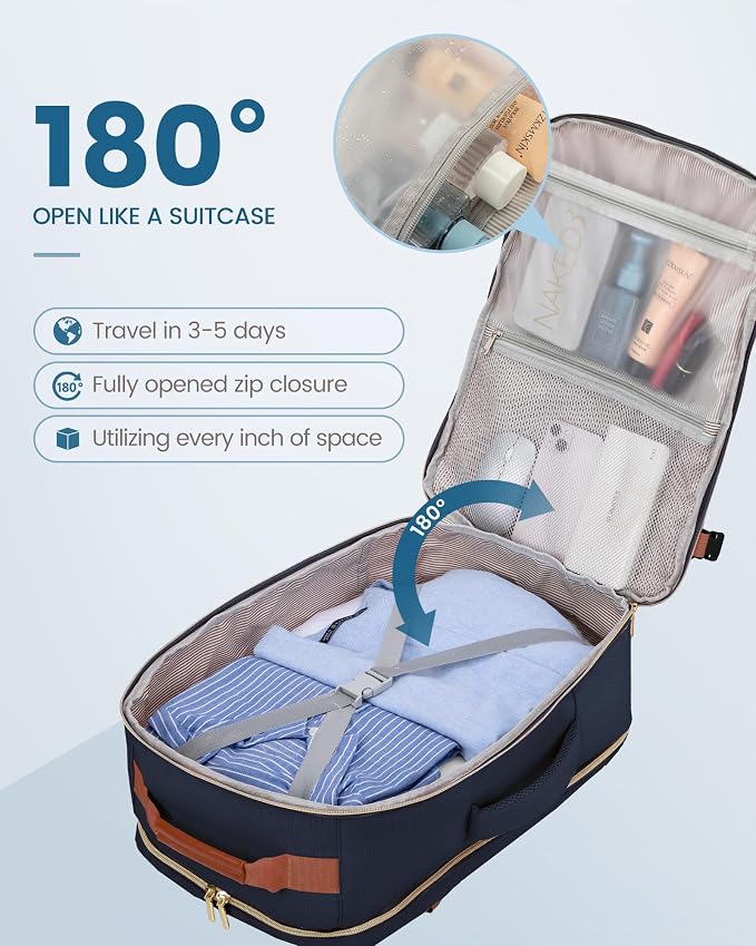 LOVEVOOK Travel Backpack for Women & Men 50L, Airline Approved Carry On - Image 2