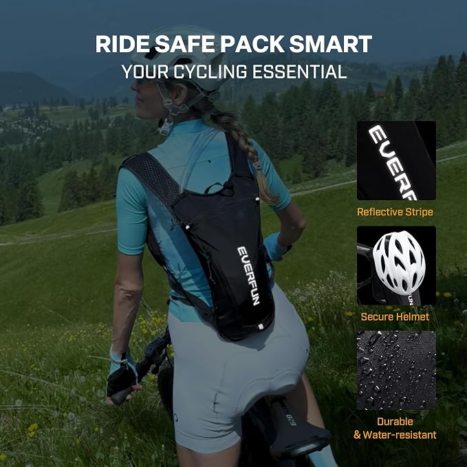 EVERFUN Hydration Backpack Running Vest Small Hiking Water Backpack - Image 6