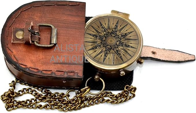 Classic Handmade Antique Functional Brass Compass - Image 6
