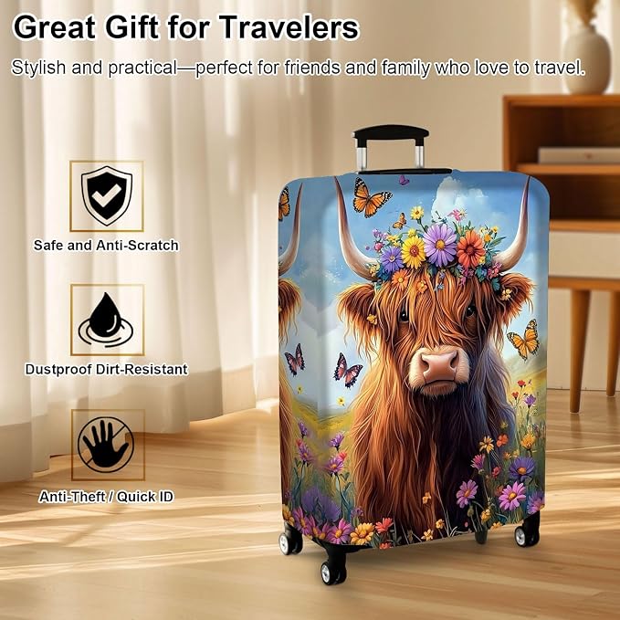 Luggage Cover Protector for 19-20 Inch Suitcases, TSA Approved Elastic Travel - Image 7