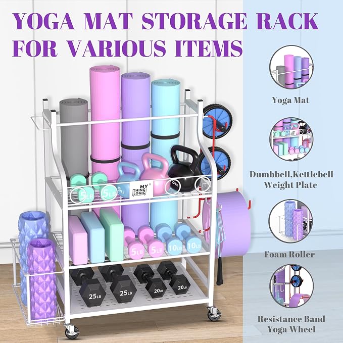 Mythinglogic Yoga Mat Storage Racks, Home Gym Storage Rack - Image 2