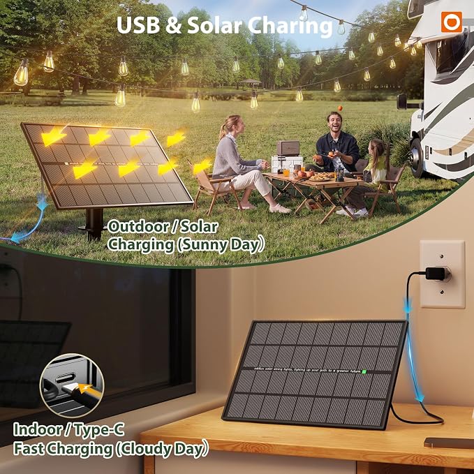 addlon 198FT Solar String Lights Outdoor Waterproof 6W Panel - Image 5