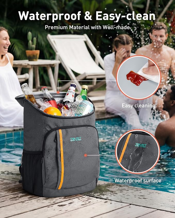 TOURIT Cooler Backpack Lightweight Insulated Backpack Cooler Leak-Proof - Image 5