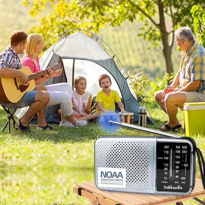 Portable AM FM Transistor Radio Battery Operated, NOAA Weather Radio - Image 7
