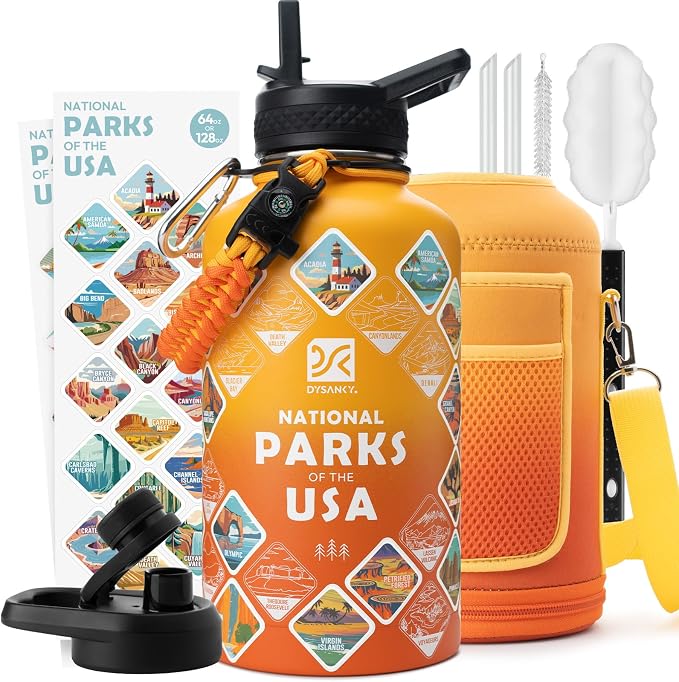 DYSANKY National Parks Water Bottle – 64 oz Insulated Stainless Steel Bottle by DYSANKY