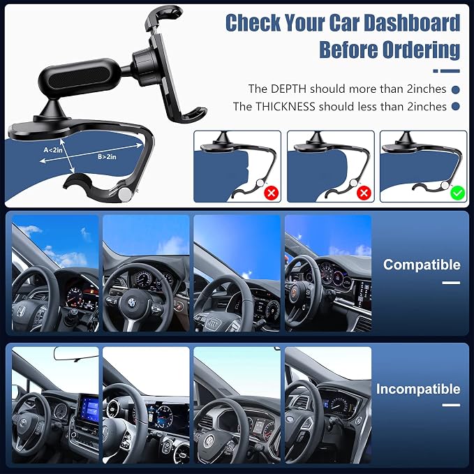 360 Degree Rotation Dashboard Cell Phone Holder - Image 4