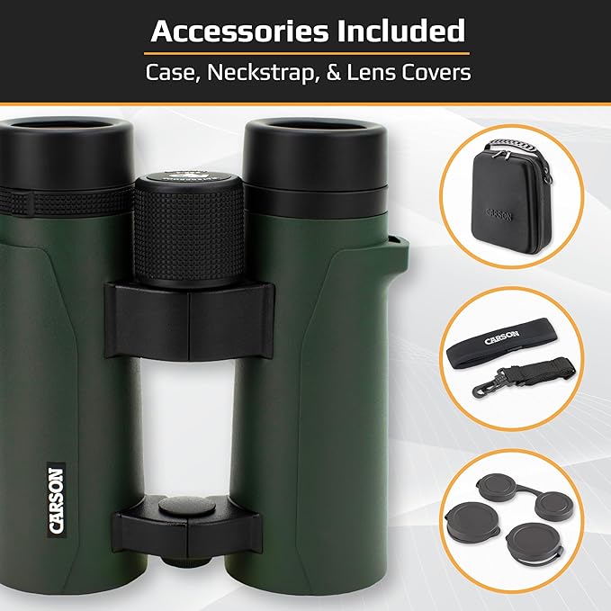 Carson RD Series 8x42mm Open-Bridge Waterproof High Definition Full Sized - Image 3