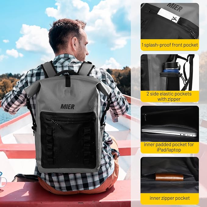MIER Dry Bag Waterproof Backpack 30L Dry Sack Heavy Duty Roll-Top Closure - Image 3