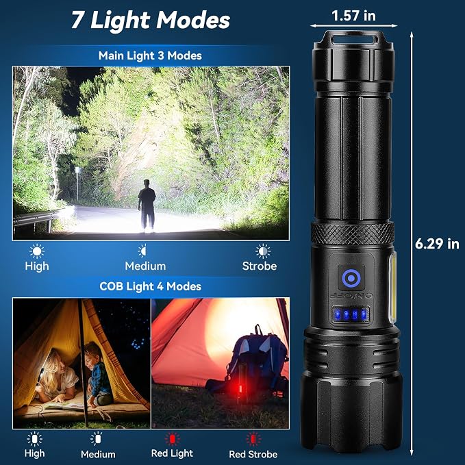 Flashlight Rechargeable Flashlights High Lumens, 000 LM Bright LED Flashlight - Image 7