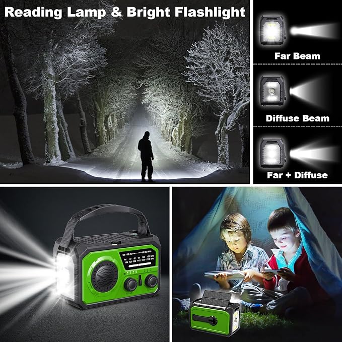 16000mAh Hand Crank Emergency Weather Radio - Image 6