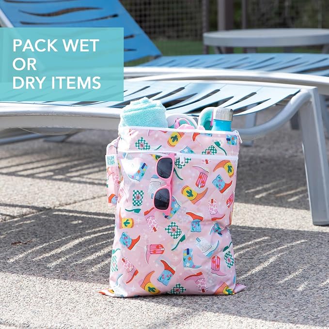 Bumkins Waterproof Wet Dry Bag for Baby, Swim Suit, Cloth Diaper, Pump Parts - Image 3