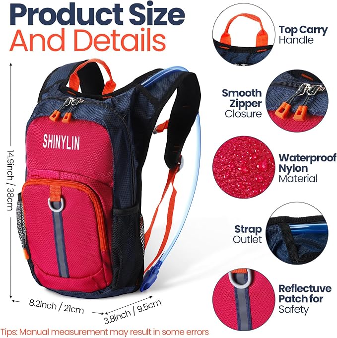 Shinylin 2 Pcs Kids Hydration Backpack - Image 2