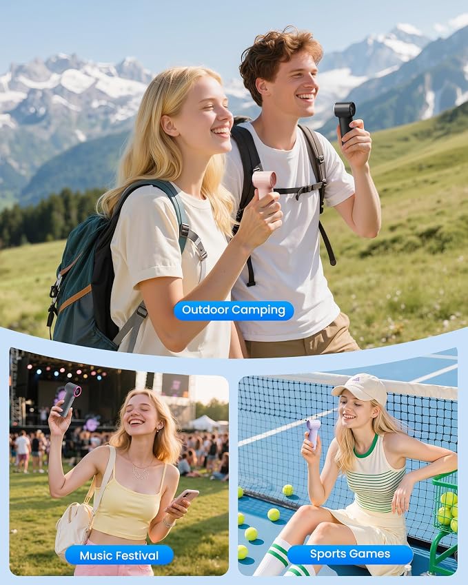 Gaiatop Mini Portable Handheld Fan, 4000mAh Personal Turbo Fans Pocket Size - Image 7