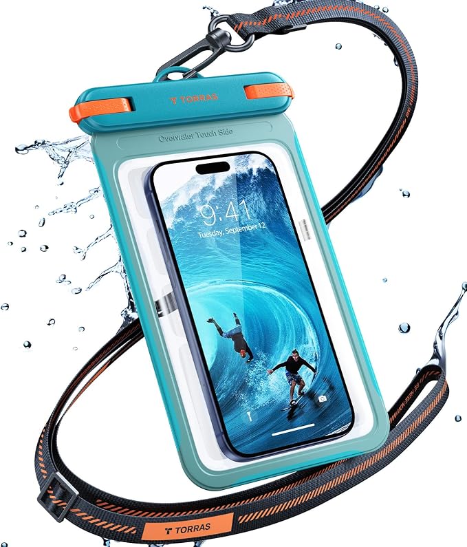 TORRAS IPX8 Waterproof Phone Pouch Floating, Underwater Screen Touchable by TORRAS