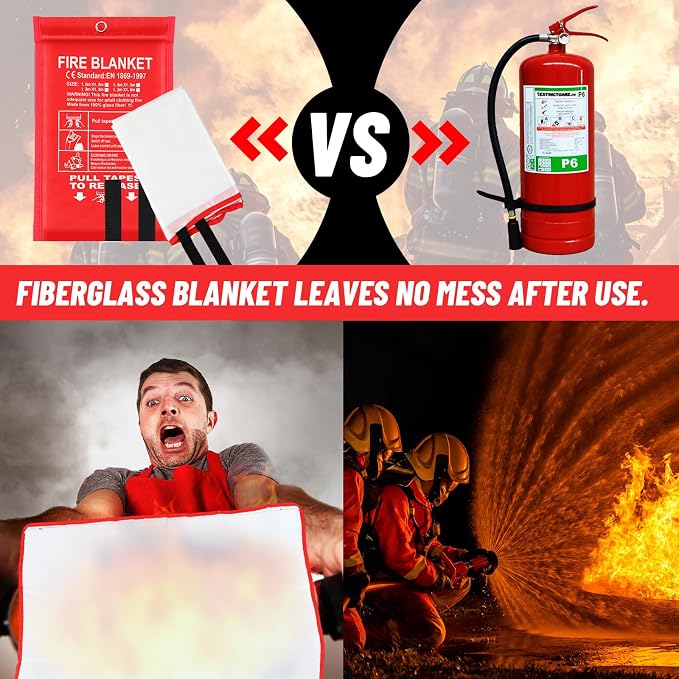 45 Pcs Emergency Fire Blankets for Home and Kitchen 40x40 Inch 15 Fiberglass - Image 6