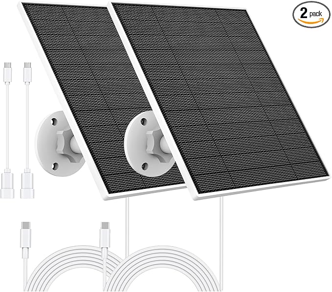 Solar Panel for Eufy Outdoor Camera, Camera Solar Panel Charger Compatible by YCTechCam