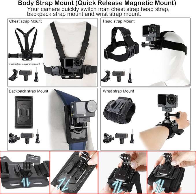 PellKing Accessories Kit for DJI Osmo Action 6, Carrying Case - Image 4