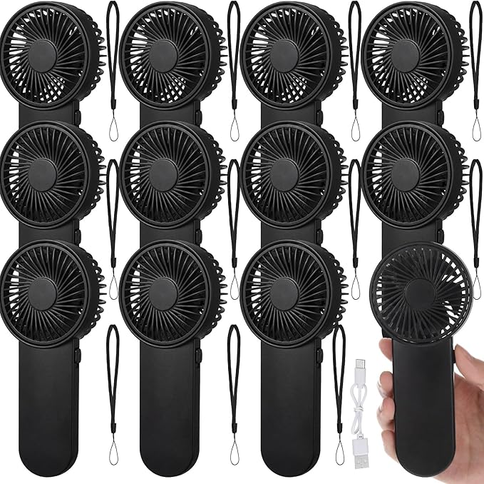Sumind 12 Pcs Small Personal Portable Fan Mini Handheld Bulk 1 Speed Electric by Sumind