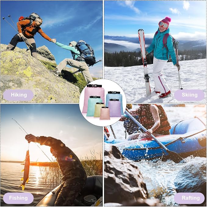 Shappy 6/12 Pcs Waterproof Dry Bags, Lightweight Outdoor Waterproof Dry Stuff - Image 7