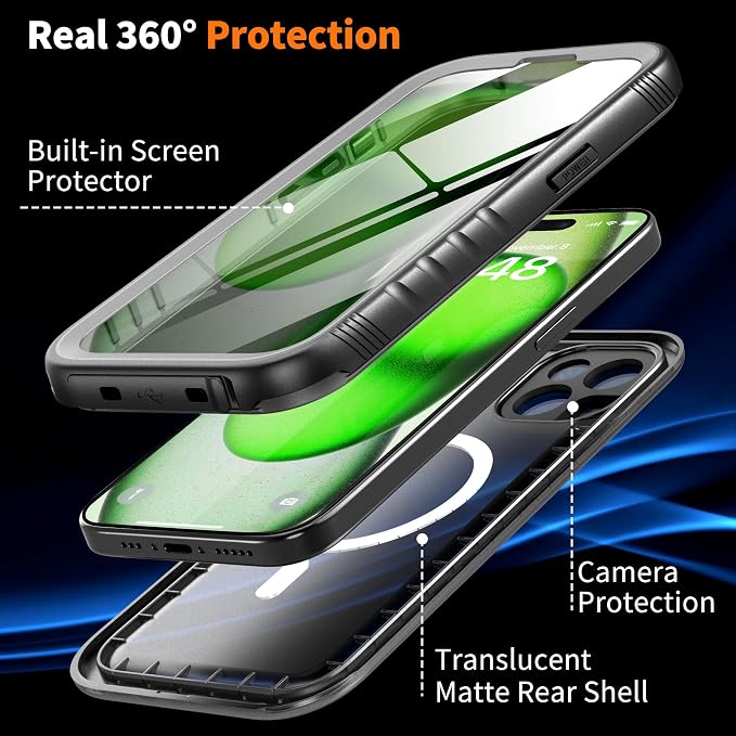Cozycase for iPhone 15 Plus Waterproof Shockproof Dustproof Case - Image 5
