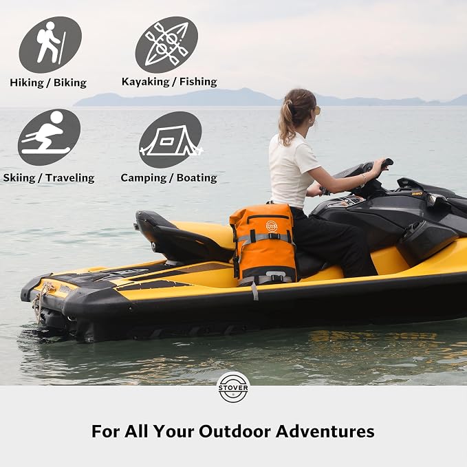 STOVER 5/10/25/30/40/55L Waterproof Dry Bag- Roll-Top Backpack w/Phone Case- - Image 9