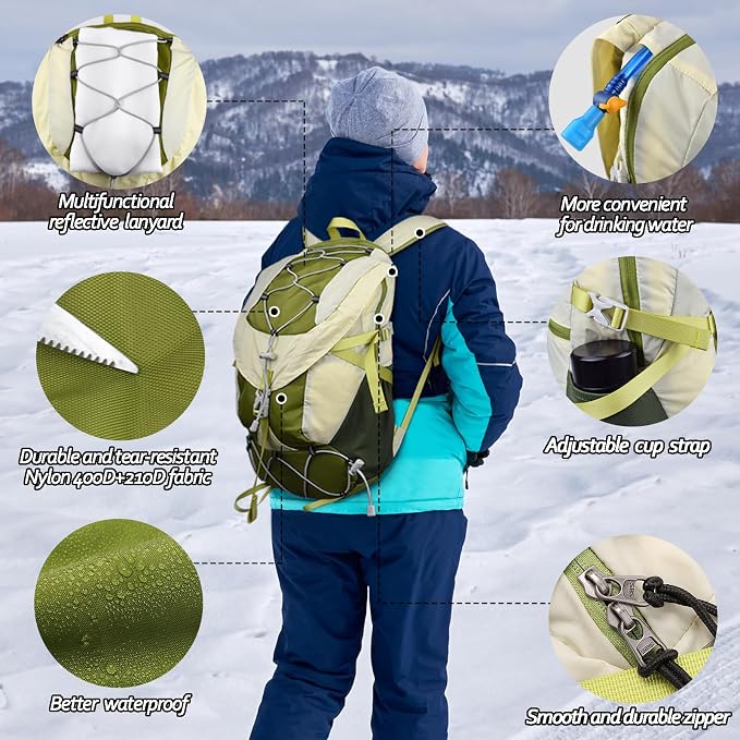 Seektop Ultra Lightweight & Packable Hiking Backpack 20L, Water-Resistant - Image 2
