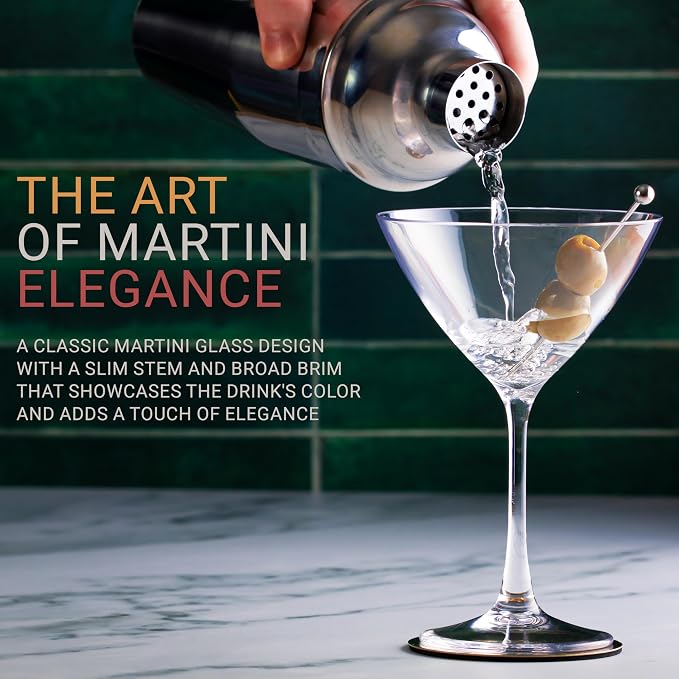 Bravario Unbreakable Plastic Martini Glasses, 100% Tritan Shatterproof Plastic - Image 3