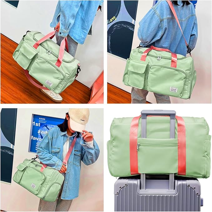 Suruid Travel Duffel Bag with Shoes Compartment Sports Gym Bag with Dry Wet - Image 6