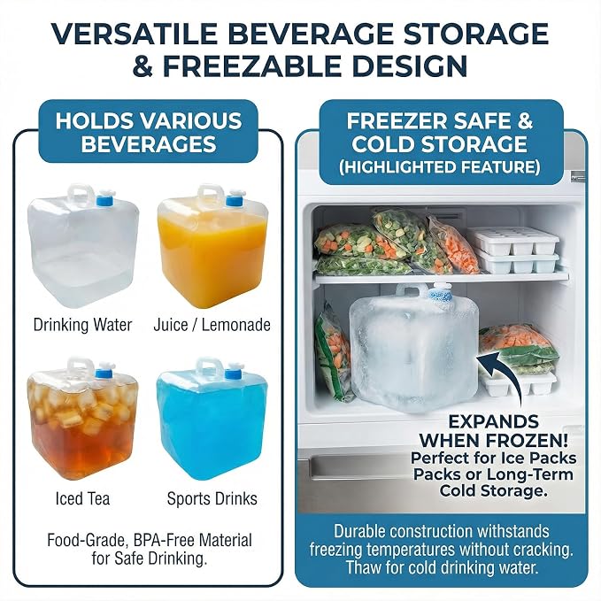 3-Pack 5.3 Gallon Collapsible Water Containers - Image 7