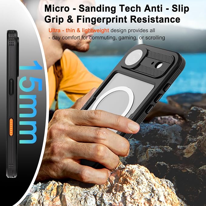 Underwater Case for iPhone 17 Air 6.5", IP68 Waterproof Shockproof Full Body - Image 7