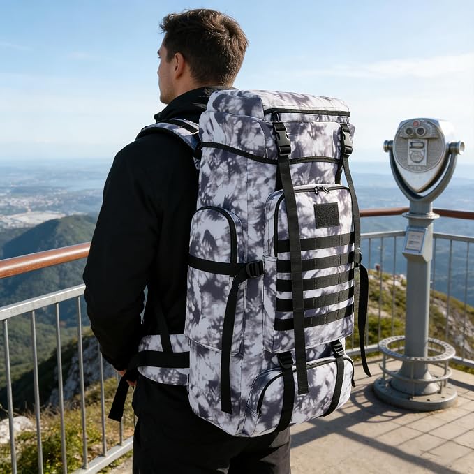 Hiking Backpack for Men 70L/100L Camping Backpack Military Rucksack Molle 3 - Image 6