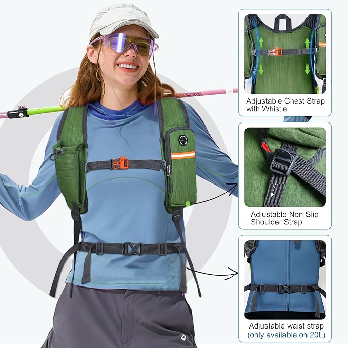 FIORETTO 20L Hiking Backpack for Women Men Mini Packable Backpack Lightweight - Image 3