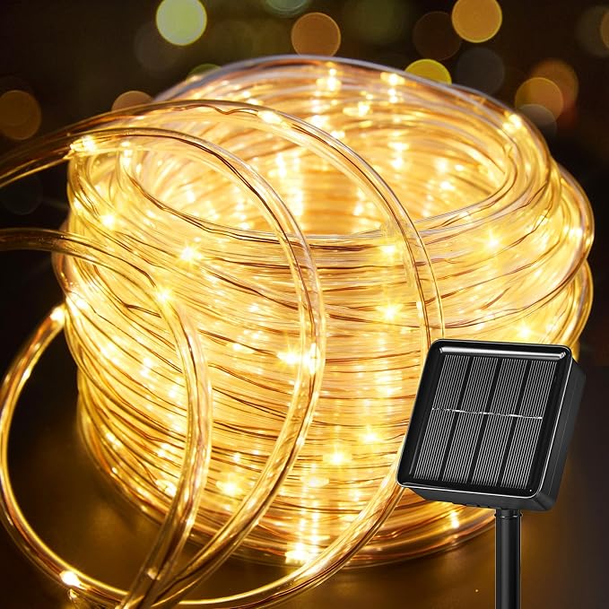 Brightown Solar Rope Lights, 39FT 100LED Outdoor Solar String Lights, IP65 by Brightown